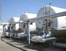Cryogenic storage tanks hold bulk liquid products to be vaporized on demand